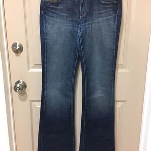PAIGE Hollywood Hills Dark Wash Flare Festival Jeans SZ 29